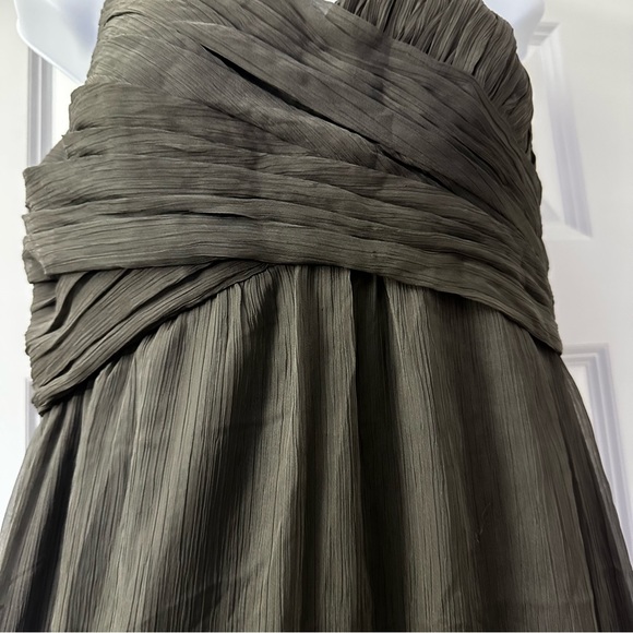 Anthropologie by BHLDN Chiffon Dress in Charcoal Gray Size XL - Picture 9 of 12